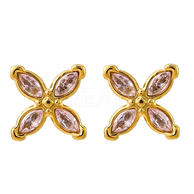 304 Stainless Steel Stud Earrings EJEW-C135-01G-04-1