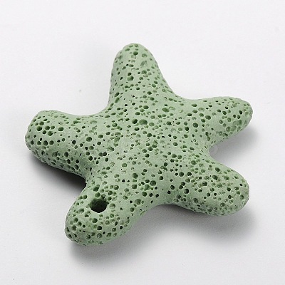 Synthetic Lava Rock Big Starfish/Sea Stars Pendants G-O025-05F-1