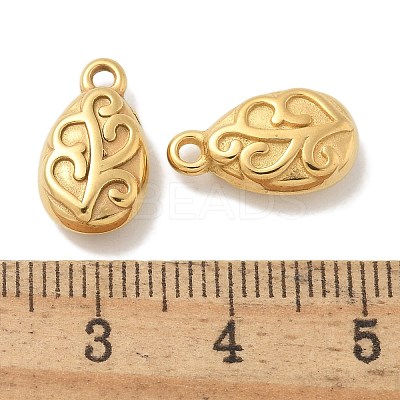 Ion Plating(IP) 304 Stainless Steel Charms STAS-Q334-02G-1