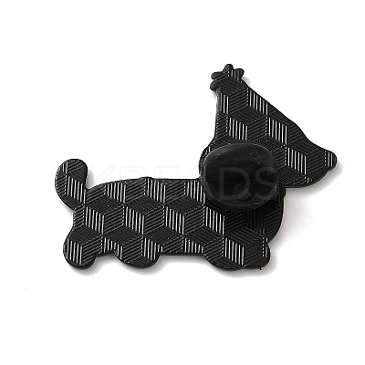 Dachshund with Birthday Hat Enamel Pins JEWB-Z048-08EB-04-1