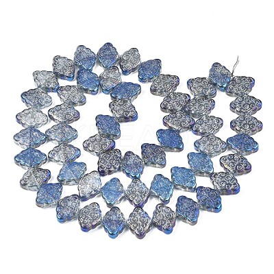 Electroplate Glass Beads Strand EGLA-S188-20-B01-1