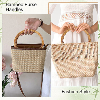 Bamboo Stick D Ring Bag Handles PURS-WH0816-004-1