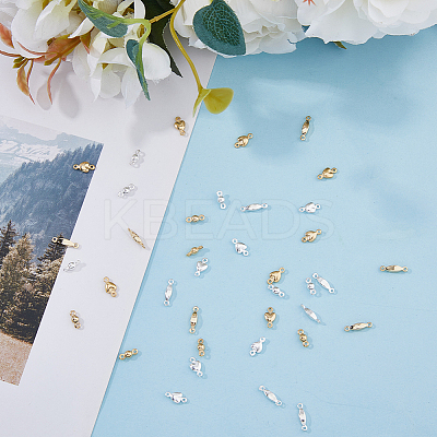 60Pcs 6 Styles Brass Connector Charms KK-HY0001-94-1