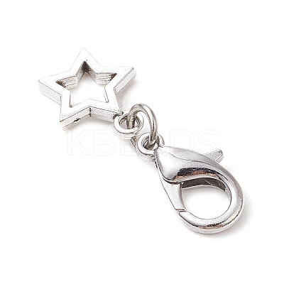 10Pcs Alloy Star Shoe Charms HJEW-JM02876-1