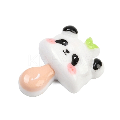 BurlyWood Opaque Panda Resin Cabochons CRES-P037-02D-1