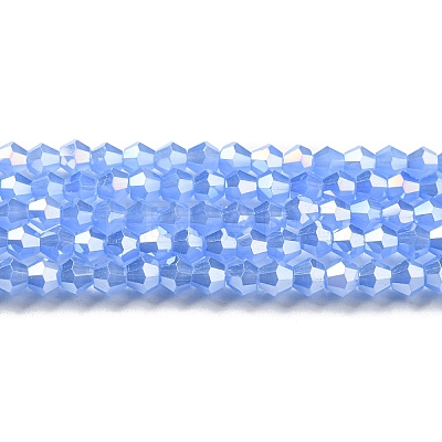 Imitation Jade Electroplate Glass Beads Strands EGLA-A039-J4mm-B04-1