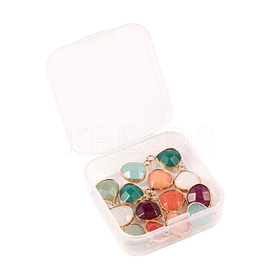 14Pcs 7 Style Natural White Jade Pendants G-LS0002-06-1