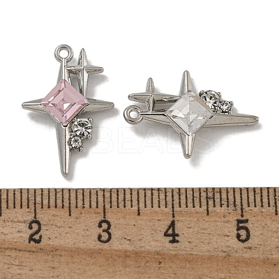 Rack Plating Alloy Rhinestone Pendants PALLOY-F312-20P-1