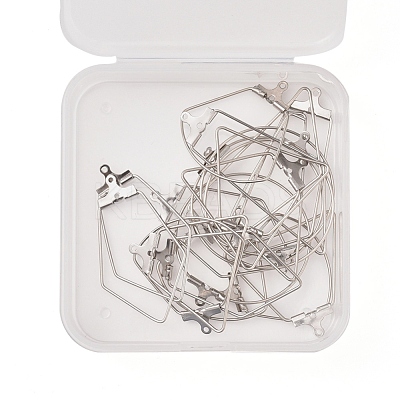 Tarnish Resistant 304 Stainless Steel Wire Pendants STAS-X0017-15P-1