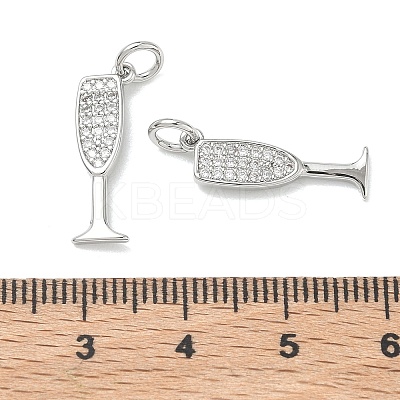 SHEGRACE Brass Clear Cubic Zirconia Charms XGRQ3P899-631P-1