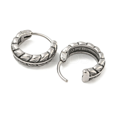 316 Surgical Stainless Steel Hoop Earrings EJEW-D096-09E-AS-1