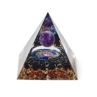 Orgonite Pyramid Resin Energy Generators DJEW-D013-01C-1