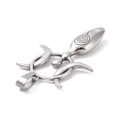 304 Stainless Steel Manual Polishing Big Pendants X-STAS-G276-07P-1