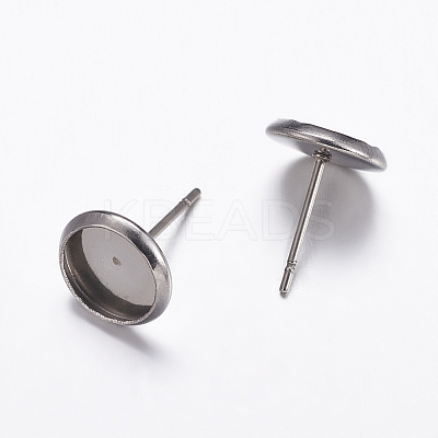 Non-Tarnish 304 Stainless Steel Stud Earrings Findings LS-X-STAS-K146-019-6mm-1