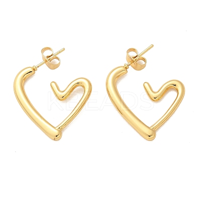 304 Stainless Steel Stud Earrings for Women LS-EJEW-L296-002G-1