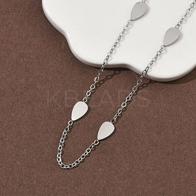 304 Stainless Steel Link Chain Necklaces for Women Men NJEW-K292-01J-P-1