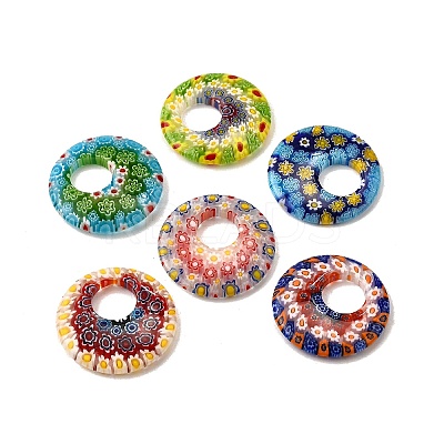 Handmade Millefiori Glass Beads LAMP-A155-01G-1