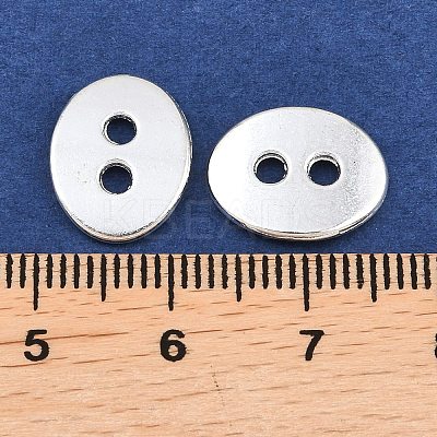 Alloy Oval Buttons LS-TIBE-ZN48623-S-FF-1