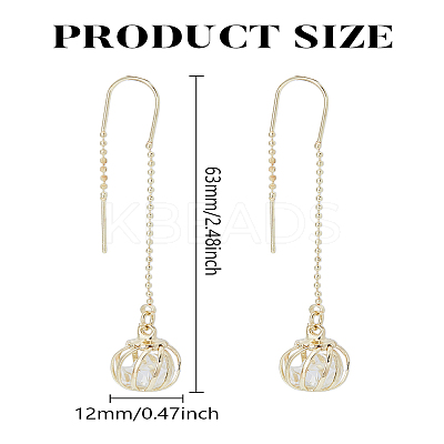1 Pair Round Zinc Alloy Cat Eye Ear Thread EJEW-LP0009-10-1