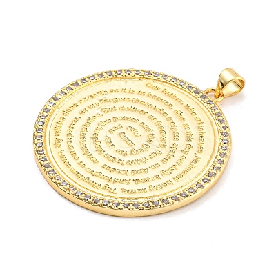 Brass with Cubic Zirconia Pendants X-KK-K332-16B-G01-1