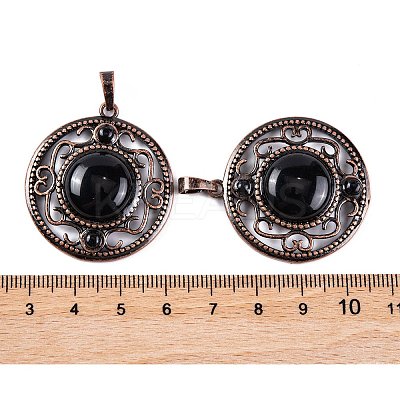 Natural Obsidian Pendants G-Q158-03-07-1