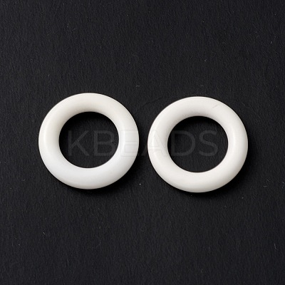 Natural White Agate Donut Charms G-C247-06E-1