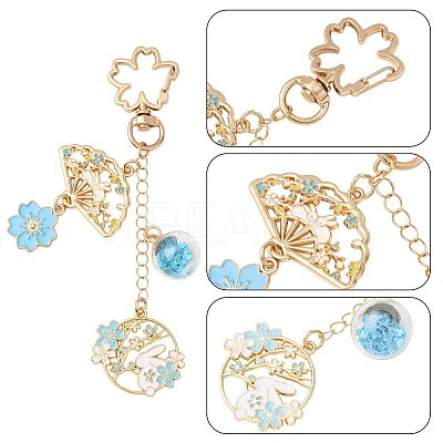 Alloy Enamel Pendant Keychains HJEW-FS00049-02-1