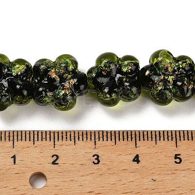 Handmade Dichroic Foil Glass Beads Strands DICH-U001-04F-1