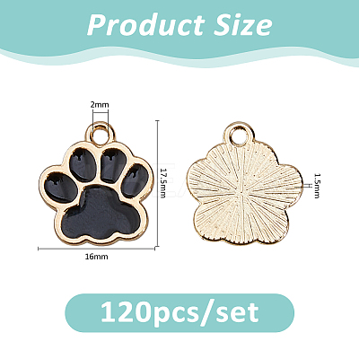 120Pcs Alloy Enamel Pendants ENAM-FH0001-95A-1