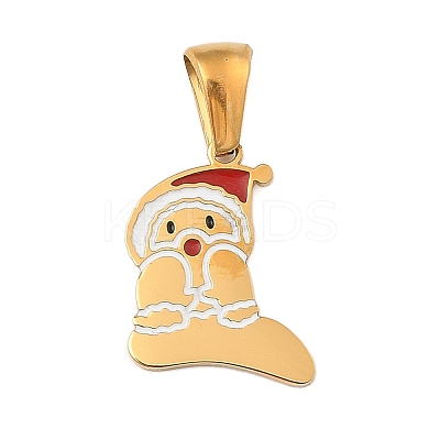 Christmas Theme 304 Stainless Steel Pendants STAS-R007-01F-G-1