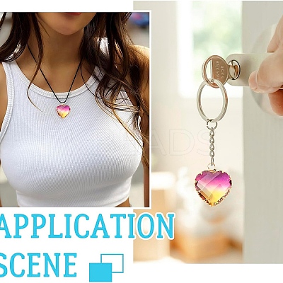 3Pcs K9 Glass Pendants GLAA-YW0004-39A-1