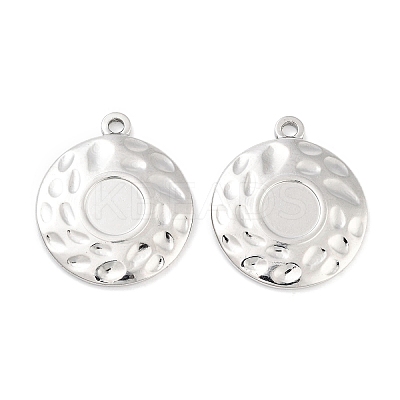 Non-Tarnish 304 Stainless Steel Pendant Cabochon Settings STAS-P364-09P-1