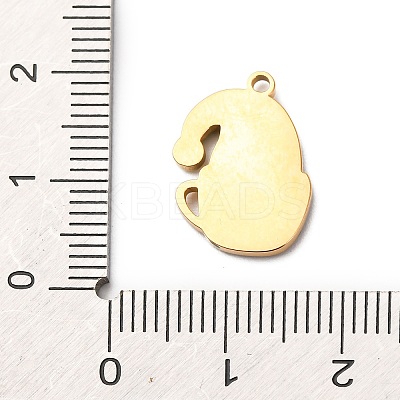 Christmas 304 Stainless Steel Enamel Pendants STAS-B112-02G-08-1