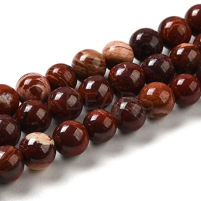 Natural Red Snakeskin Jasper Beads Strands G-H298-A02-02-1