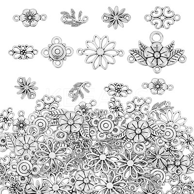 80Pcs 8 Styles Alloy Connector Charms FIND-AR0005-82B-1