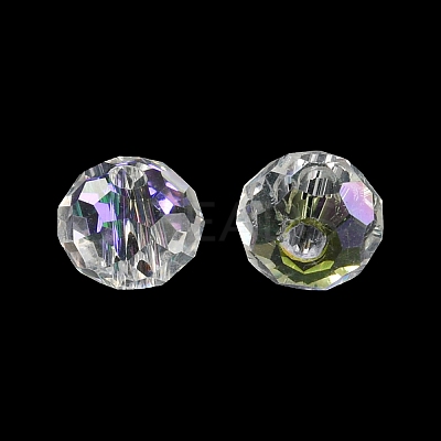 Transparent Electroplate Glass Beads GLAA-L046-02G-1