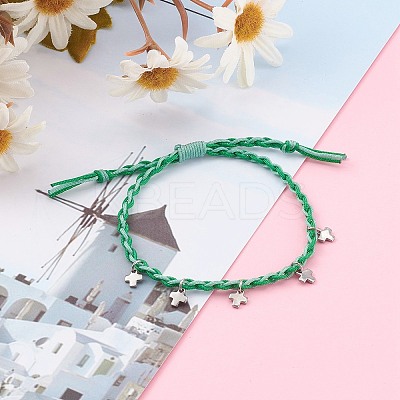 Adjustable Nylon Thread Braided Bead Bracelets BJEW-JB06058-03-1