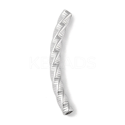 304 Stainless Steel Curved Tube Beads LS-STAS-M071-03F-P-1