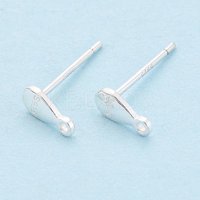 Teardrop 925 Sterling Silver Stud Earring Finddings STER-K174-14S-1