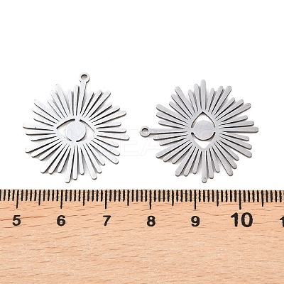 201 Stainless Steel Pendants STAS-I364-09P-1