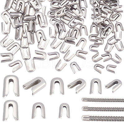 150Pcs 3 Style 304 Stainless Steel Tips Covers for Spiral Bone FIND-PH0006-91-1