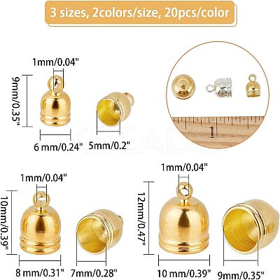 Brass Cord Ends KK-FH0001-82-1