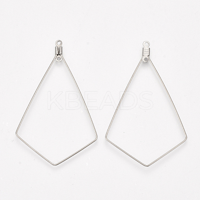 Tarnish Resistant 304 Stainless Steel Wire Pendants STAS-S103-09-1