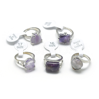 Natural Amethyst Rings G-S217-09-B-1