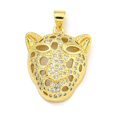 Brass Micro Pave Cubic Zirconia Pendants KK-K354-13B-G-1