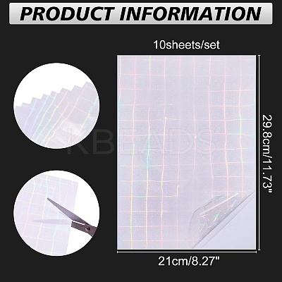 OPP Plastic Transparent Holographic Lamination Sheets DIY-AR0002-20-1