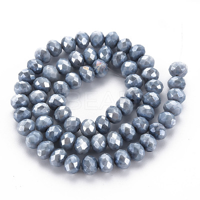 Opaque Baking Paint Glass Beads Strands EGLA-N006-010A-B03-1