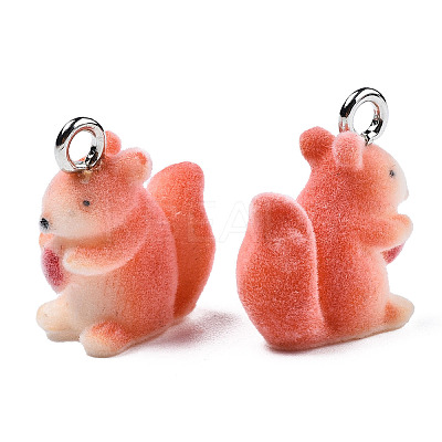 Flocky Resin Pendants LS-X-RESI-N032-05-1