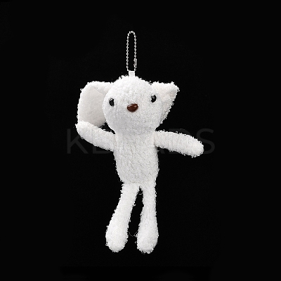Cartoon PP Cotton Plush Simulation Soft Stuffed Animal Toy Rabbit Pendants Decorations HJEW-K043-04-1
