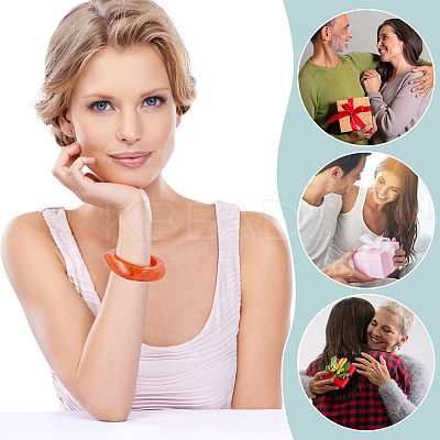 2Pcs 2 Colors Acrylic Bangles BJEW-UN0001-81B-1